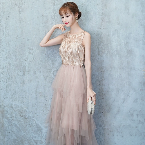 Розовое небольшое платье подружки невесты, демисезонное вечернее платье