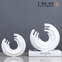 Light luxury creative crafts ornaments modern simple model room sales office home vase flower sculpture jewelry