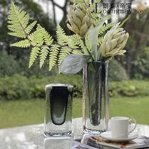 Glass Vase ornaments modern simple model room living room soft glass flower home accessories creative crafts