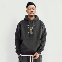 Mens Lianhood Cloister autumn season with heavy pound pure cotton loose trend big code plus suede lovers clothes white