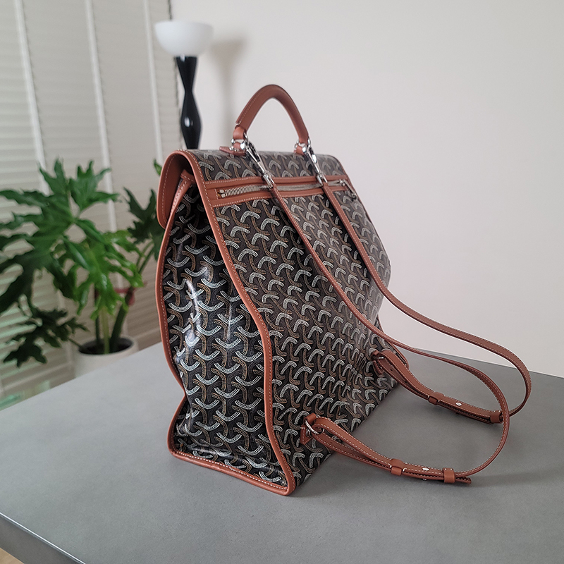 Gold Seller Classic Geometric Pattern Fashionable Folding Backpack Large Capacity Vintage School Bag Bai Gu Jing
