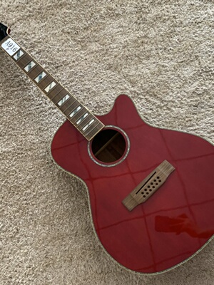 Корейская фабрика OEM Ltd Yugui Peach Blossom Heart 12 Strough Board Folk Man Guitar Semi -Products нет