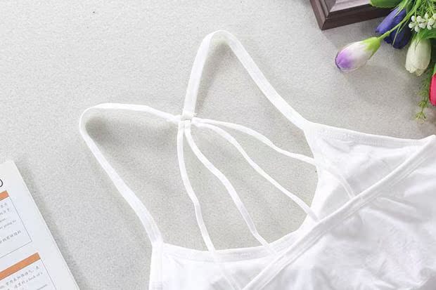 Parachute phần mỏng đẹp trở lại ống top ngực pad đồ lót dày tập hợp sling bọc ngực áo thể thao mà không có áo ngực rim áo lót dây