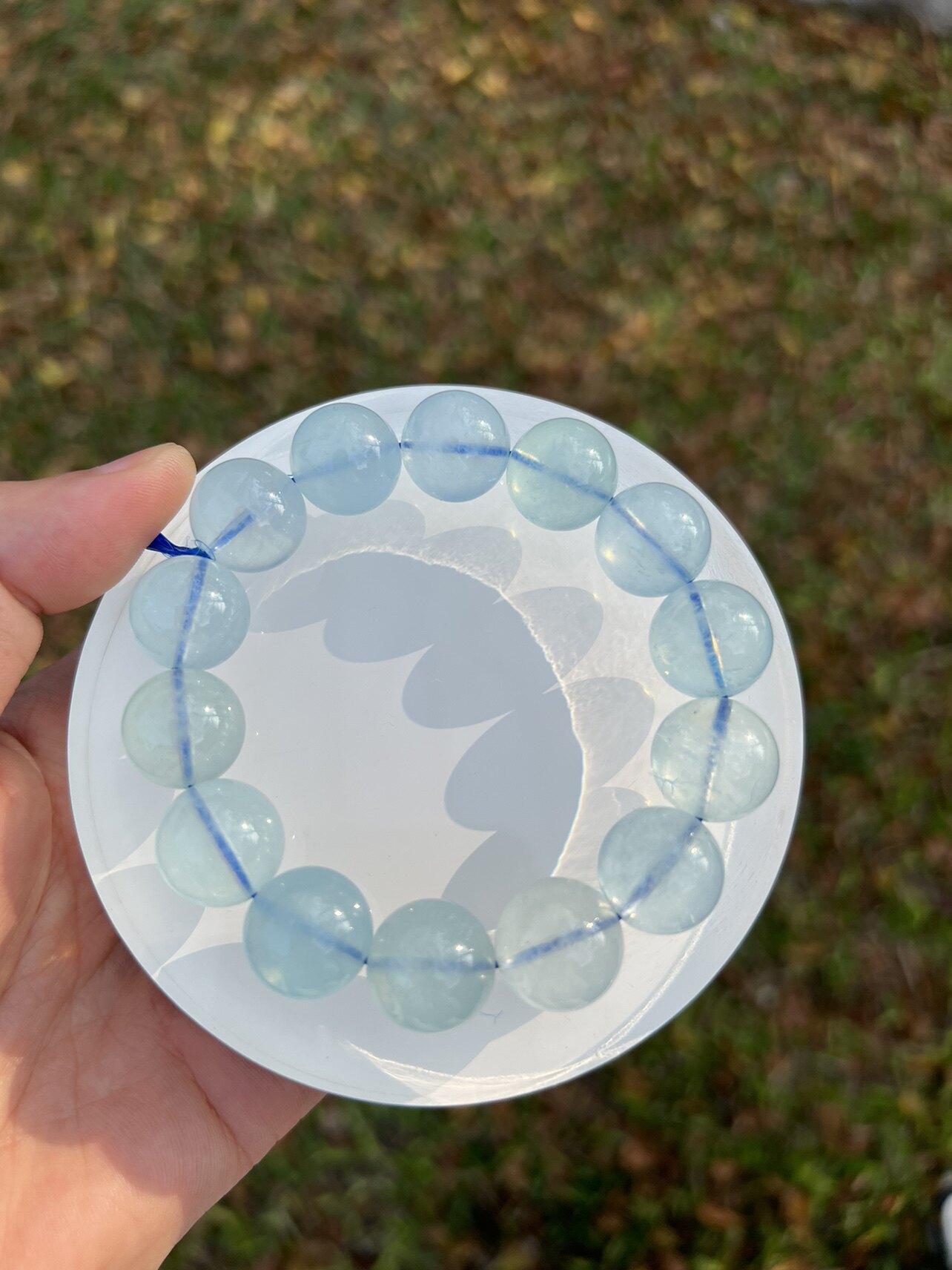 Natural Crystal Bracelet Beishi Green Ghost Ice Seed Sea Blue Treasure Hand Strings Grape Stone Blond Crystal Moon Light Stone Strawberry Crystal-Taobao