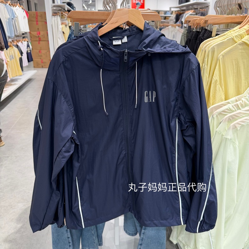 Gap Men's 2026 Spring New Cool Sunscreen Logo Print Loose Hoodie Jacket 854149