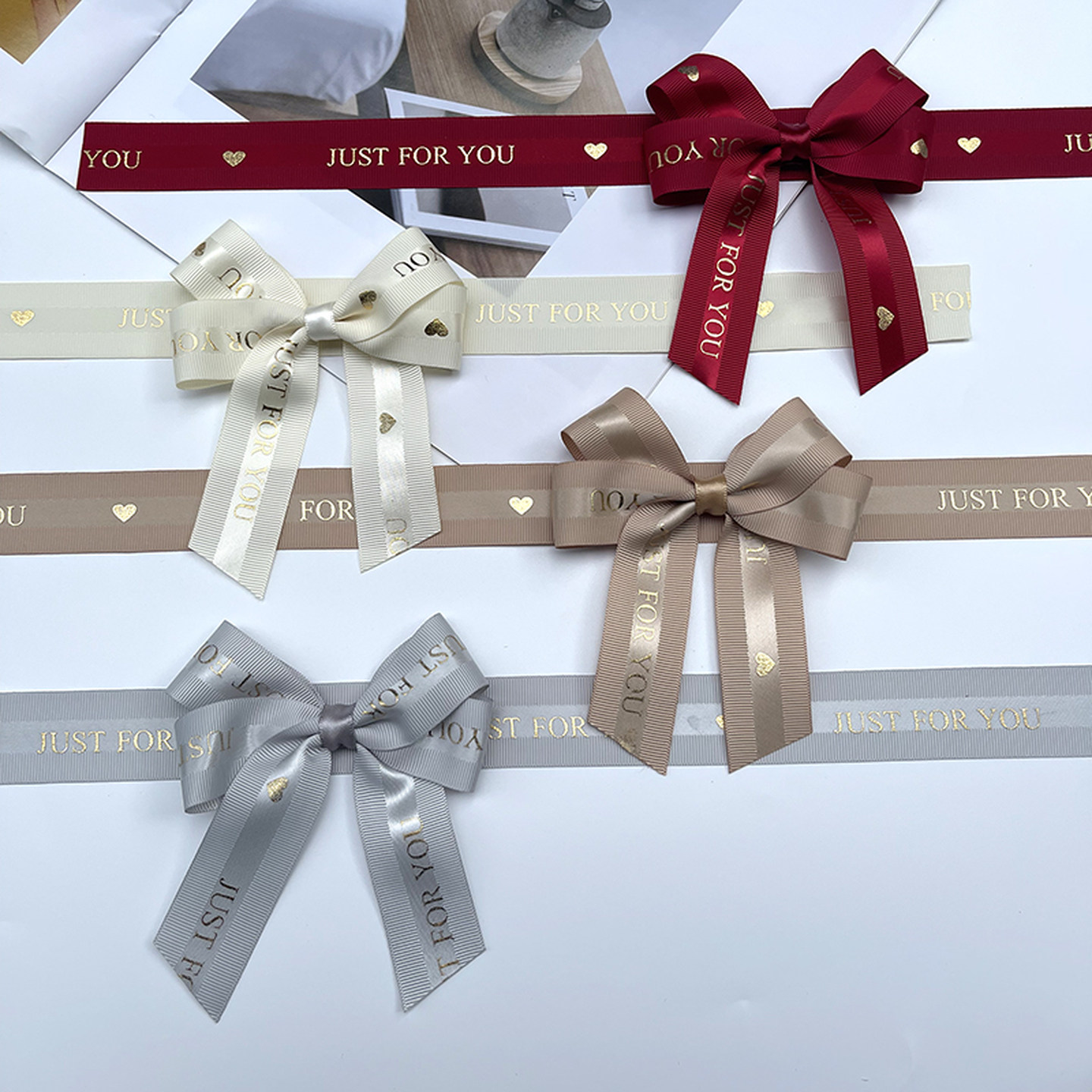 High-end JUST FOU YOU bow-tied ribbon packaging gift box decoration