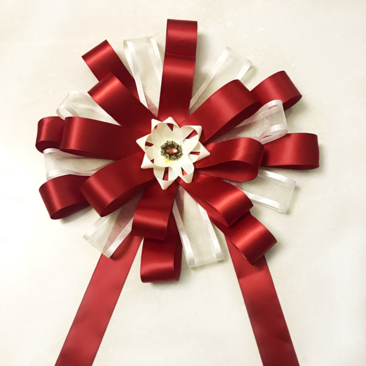 Hotel toilet decoration flower model real estate toilet cover bow tie flower toilet flower ribbon satin DIY