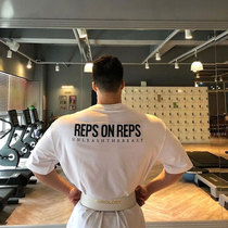 Muscle Sports Fitness Short Sleeve Mens Round Collar T-shirt Basketball Training Summer Loose Big Code Clothes Tide Cards