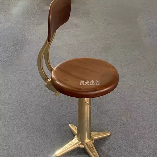 Вуоне Lingguang Yichuang Retro Style Metal Style Metal Bar Stul Bar Back Стул стул