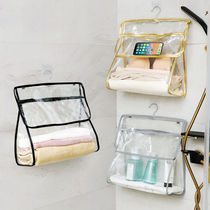 Bathroom storage bag waterproof bath clothes mobile phone bag hanging bag wall storage bag door wardrobe bedroom