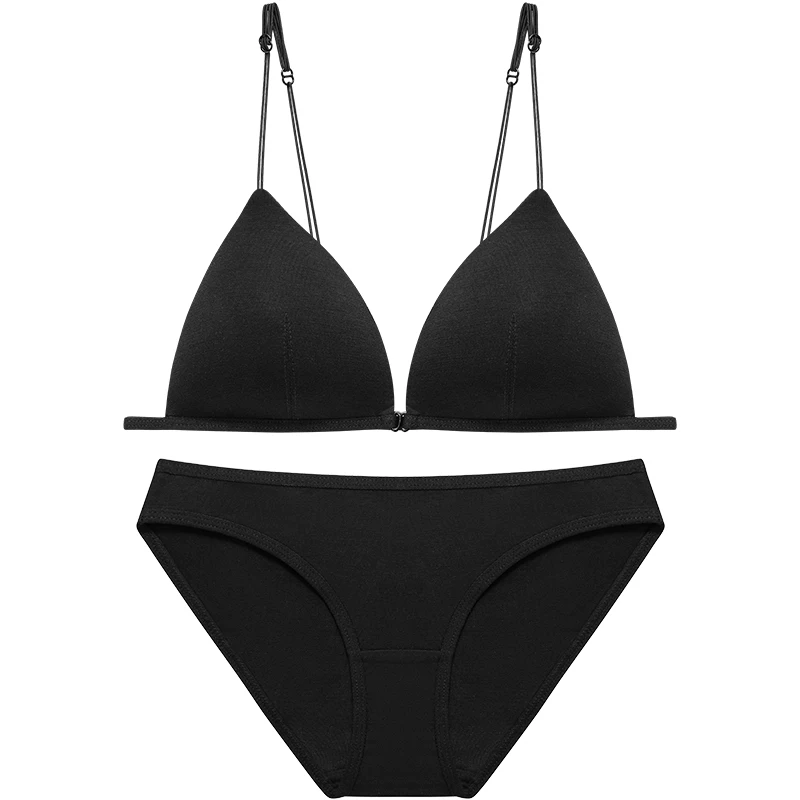 Sexy wireless bra, underwear, ultra thin summer push up bra, set, french style, beautiful back, strap bra