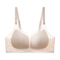 Seamless underwear for women in summer thin small breasts push-up auxiliary breasts anti-sagging cool feeling ice silk air-conditioning jelly strip bra
