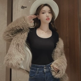 Бархатное удерживающее тепло утепленное нижнее белье, приятное телу модное термобелье, высокий воротник