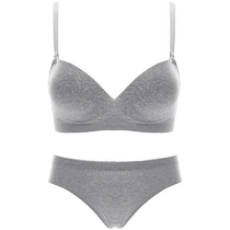 Seamless underwear for girls with small breasts to push up and look bigger. Soft steel ring to support and prevent sagging. New special bra set for flat chests.