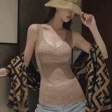 Флисовая майка топ, топ с чашечками, бархатное демисезонное нижнее белье, хлопковое термобелье, высокий воротник, увеличенная толщина