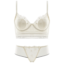 French lace underwear for women with big breasts soft steel ring top support to prevent sagging 2023 new ultra-thin slimming bra