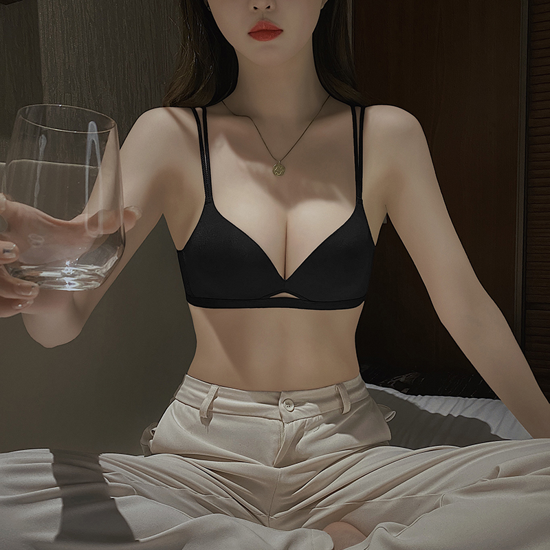Seamless Underwear for Women with Small Busts, Push-Up, Thin Style, Summer 2026 New Model, Side Breast Collection, Anti-Sagging Bra Brand Set