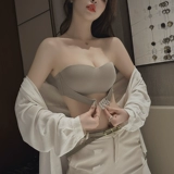 Нижнее белье, нескользящий бюстгальтер пуш-ап, топ без лямок, невидимое свадебное платье, бюстгалтер, платье-комбинация, красивая спина