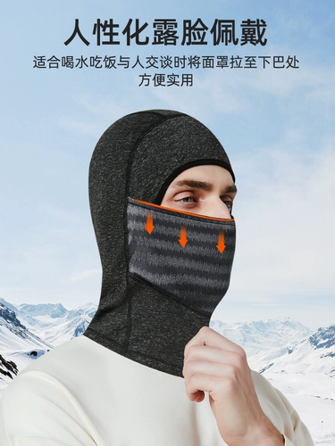 Ветрозащитная маска, защищающий от холода удерживающий тепло шлем для велоспорта, зимнее снаряжение подходит для мужчин и женщин, шарф, шарф-платок