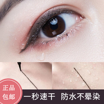 Dazzling eyelink pen waterproof without fainting persistent makeup without decoloring water extremely fine head female new hands beginner beginner