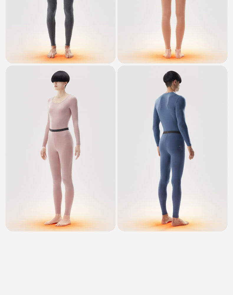 【中国直邮】Bananain蕉内 保暖内衣套装抗静电+5℃~15℃轻薄暖热皮301 女士 黑色 S码