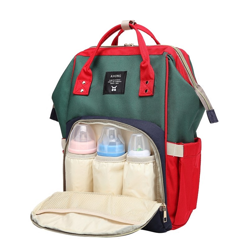 2022 New Multifunctional Mommy Backpack Contrasting Color Mother and Baby Bag Large-capacity Mother's Travel Bag for Birth