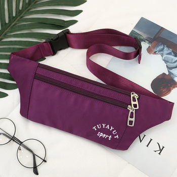 Sports and fitness mobile phone bag, running, versatile, compact cross-body chest bag, three-layer men's and women's personal invisible anti-theft small waist bag