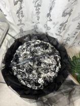 Bouquet Rose Flowers Emulation Black Rider Black Advanced Finished Birthday Gift Fake flower Fancy Soap Flowers for a boyfriend