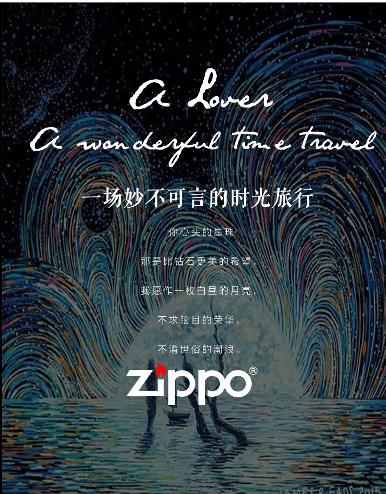 美国原机进口 Zippo 黑哑漆/黑冰 昼夜织梦 16孔防风打火机 图16
