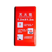 Box 1 2 M fire blanket glass fiber emergency protection high quality Fire Certification fire blanket escape car home