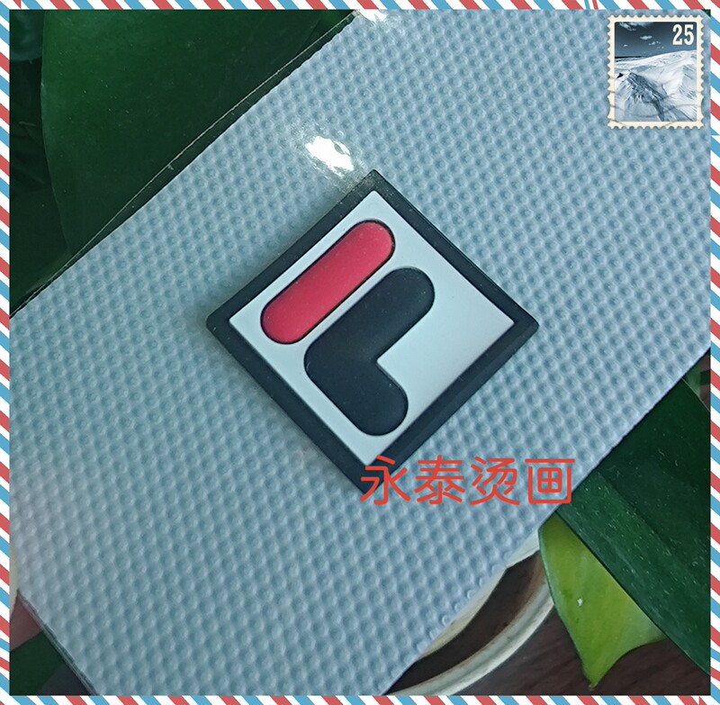 Fila F Popular Sports Casual Sweatshirt Heat Transfer Silicone Iron-On Label Graphic DIY T-Shirt Shorts Iron-On Label