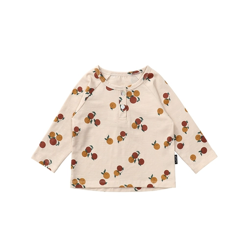 Осенний хлопковый брендовый детский тонкий бамбуковый лонгслив подходит для мужчин и женщин, детская одежда