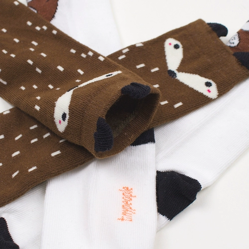 Альпака, хлопковые носки, детские гольфы, делается под заказ, лиса, енот, средней длины