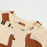 Брендовая небольшая детская хлопковая осенняя альпака, детский лонгслив, боди, популярно в интернете