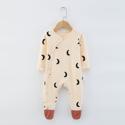 Брендовая детская хлопковая осенняя пижама, боди для новорожденных, увеличенная толщина, популярно в интернете