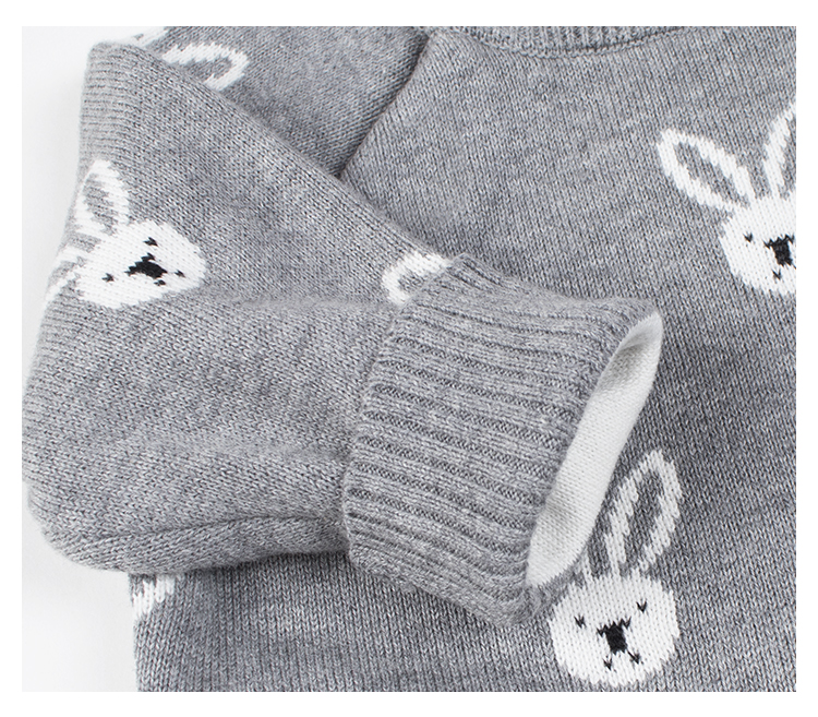 Áo len dệt kim cho bé mùa thu và mùa đông đôi tay dày cotton dài 6-12 tháng 0 quần áo sơ sinh cho bé body suit thể thao cho bé trai