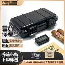 Cigar humidor portable cigar humidor outdoor waterproof sealed high-bright eggplant cedar wood box