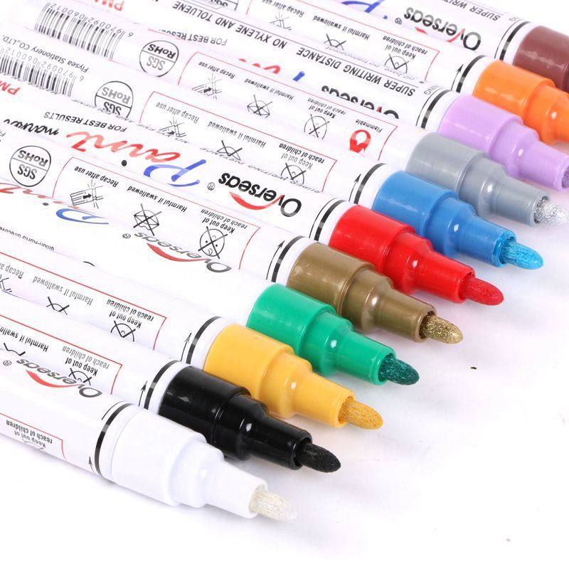 OVERSEAS Paint Pen Low Taste Mark Pen Rust Pen Tire Mark Pen Signature Golden Silver Pen