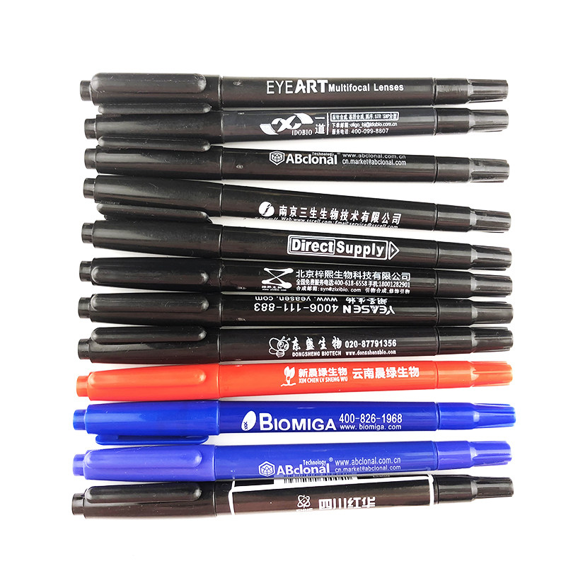Customize the new offside small tick advertising pen painting Hook Pen Print Pen Black Red Blue Print Logo