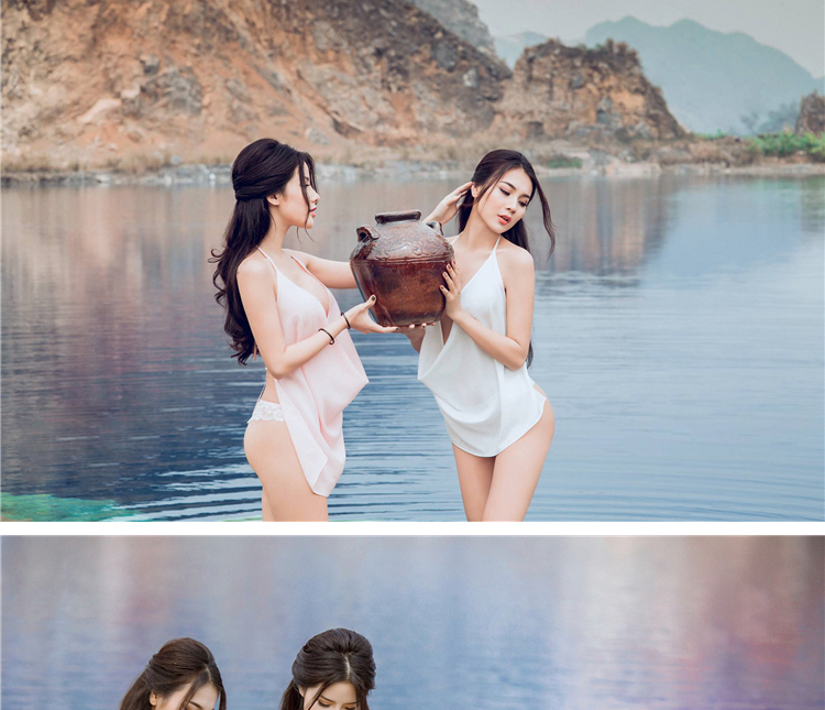 Phối cảnh tạp dề lady siêu mỏng kích thước lớn hoang dại vợ hoang dại áo bà váy ngoài trời chạm thẳng yếm ngủ trong suốt