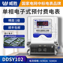 Changsha Wasion DDSY102 single-phase prepaid electricity meter level 1 ic card electricity meter single-phase 220v household plug-in electricity meter