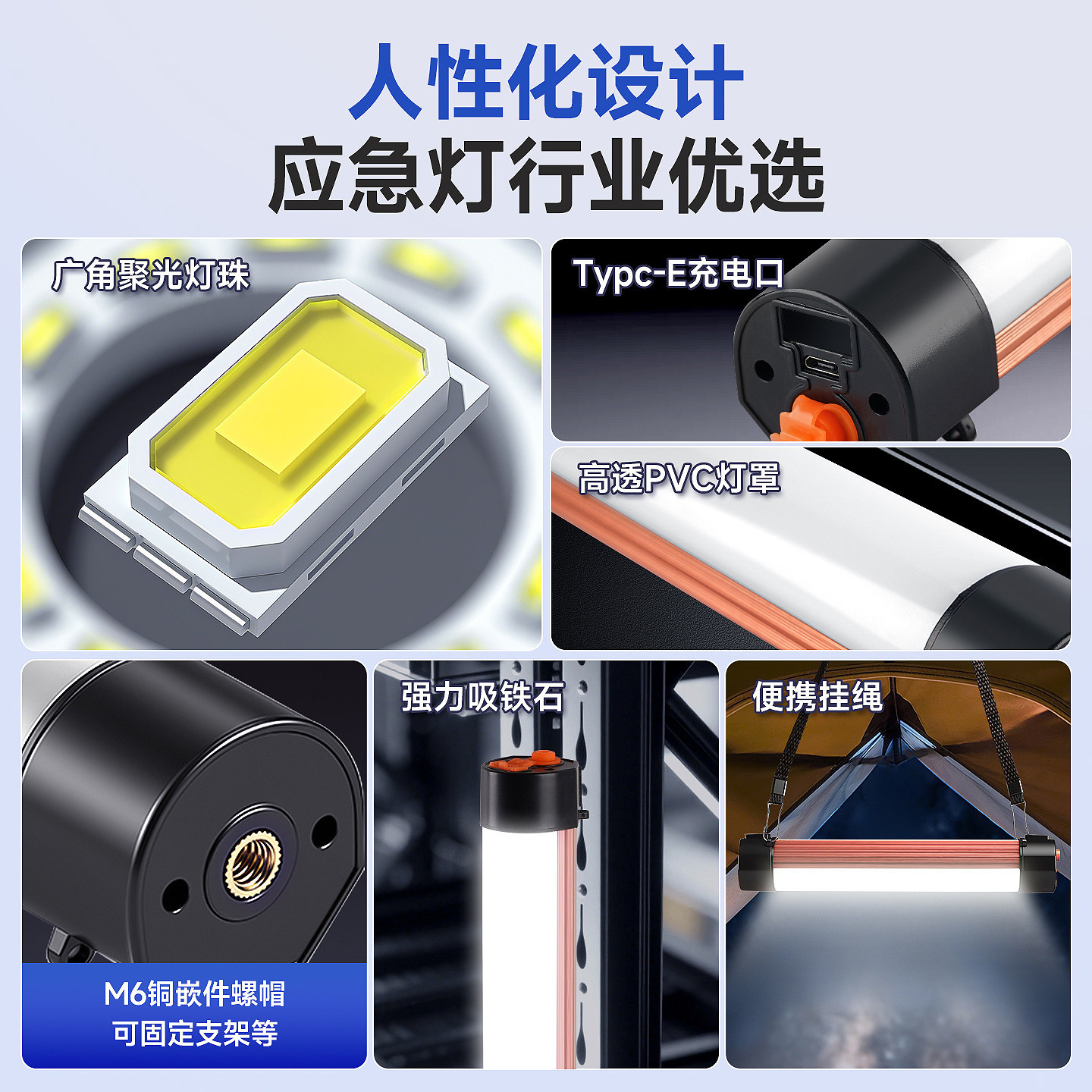 Truck Compartment Lighting Wireless Ultra-Bright Led Magnetic Waterproof Emergency Light Home Rechargeable Long-Lasting Removable