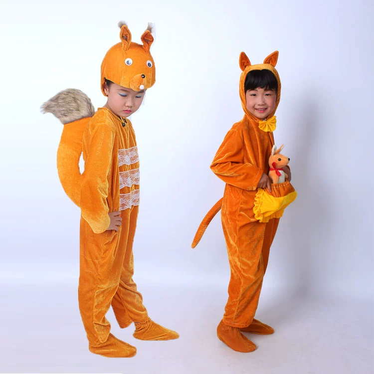 Ngày thiếu nhi Trang phục biểu diễn động vật dành cho người lớn Kangaroo Little Squirrel Song Drama Drama Dance Dance Quần áo