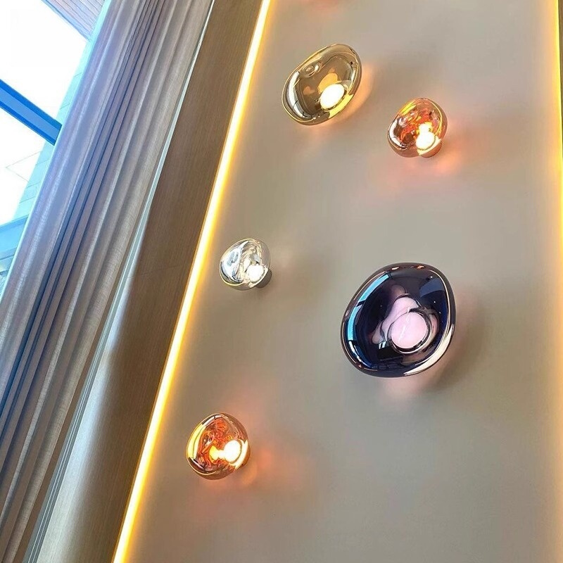 British Designer Tom Dixon Wall Lamp Art Corridor Villa Living Room Background Wall Lava Aisle Bedside Lamp