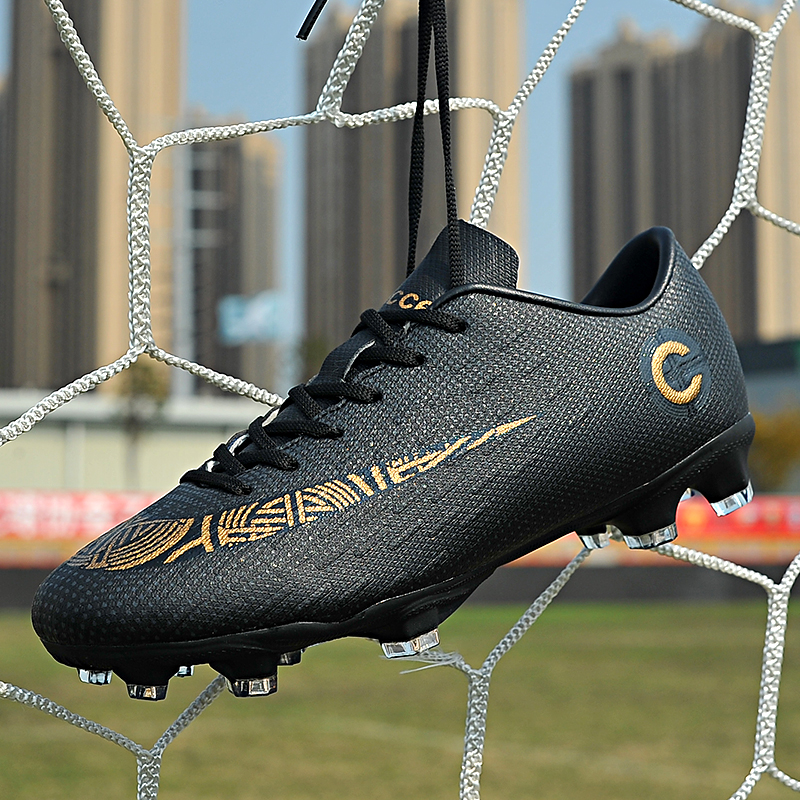 C ro CR7 football shoes Men's boys Broken Nails Children Boy Anti-Slip Long Nail Female Elementary School Kids Training Teenagers Adults Sneakers-Taobao