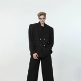 Небольшие дизайнерские наплечники, мужской костюм, комплект, изысканный стиль, оверсайз, свободный крой