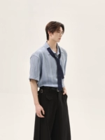 Синий, короткий рукав