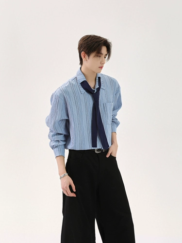 Turntide Корейский контрастный цвет полосатого дизайна Sense Design Design Desig