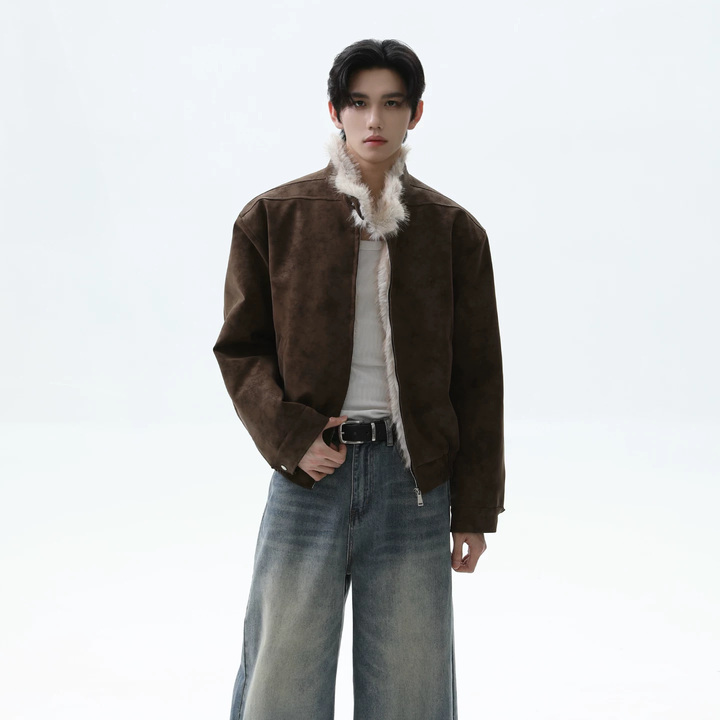 TURNTIDE "One piece for winter" Harrington горная резьба хлопковое пальто для тепла от холода, воротник из меха и бархатная куртка