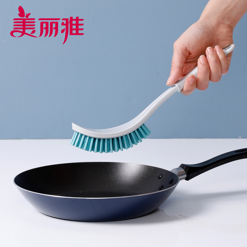 Beautiful arc iron pot brush bowl brush kitchen cleaning pot artifact without oil without hurting pot cleaning brush
